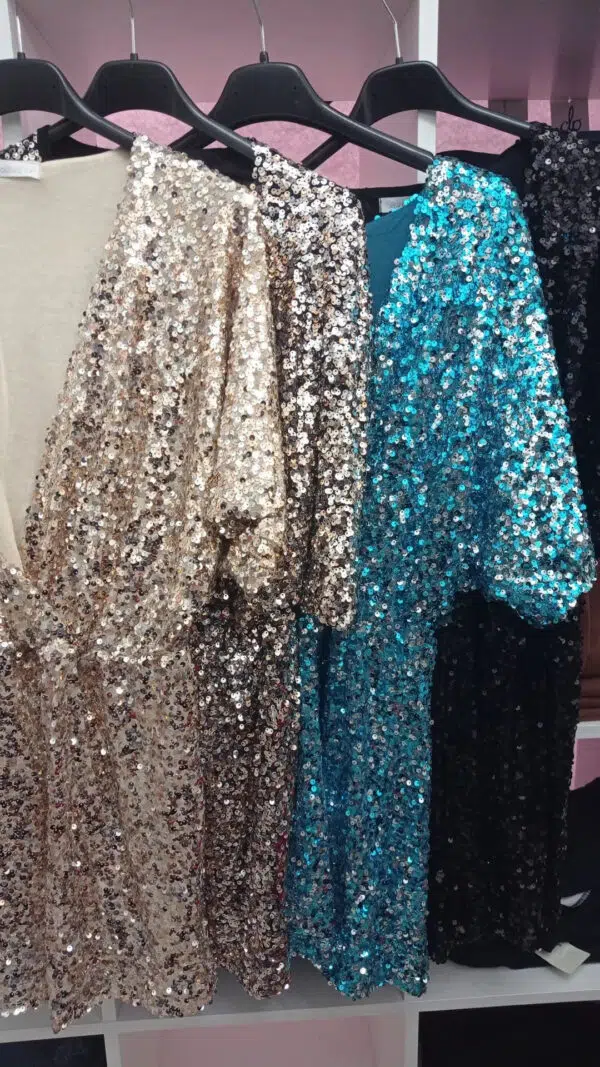 Mini abito con pantaloncino in paillettes Art. Brio