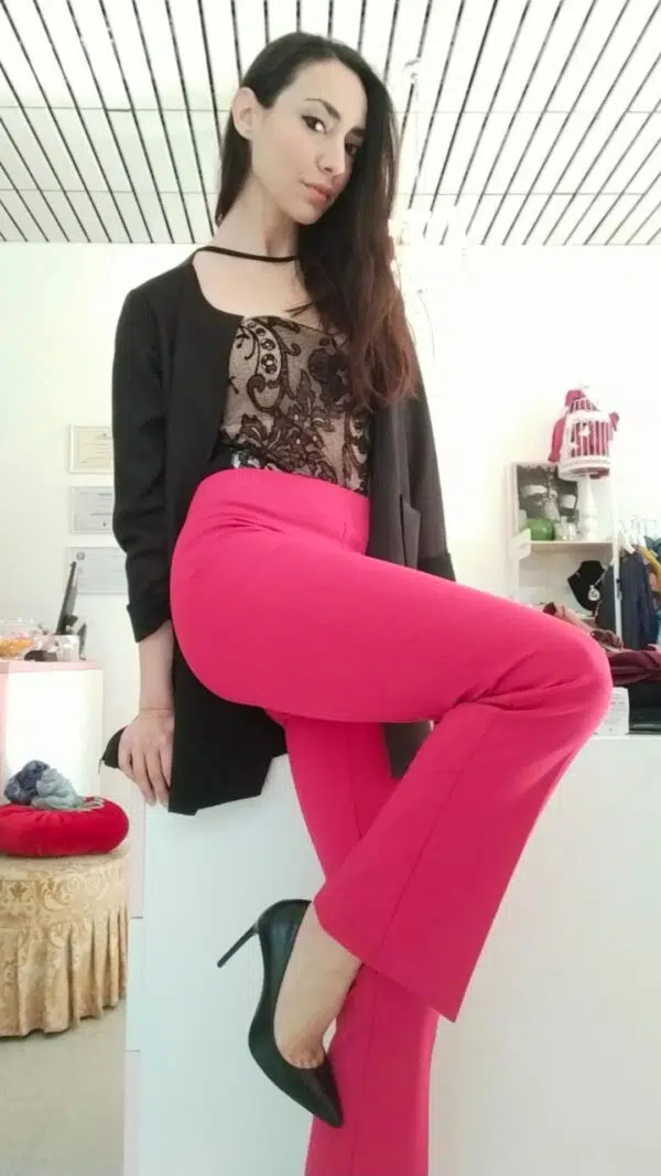 Pantalone a zampina con elastico in vita Art. Vita