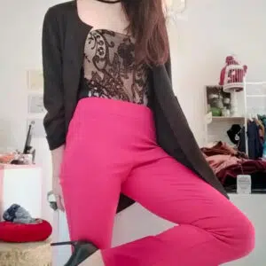 Pantalone a zampina con elastico in vita Art. Vita