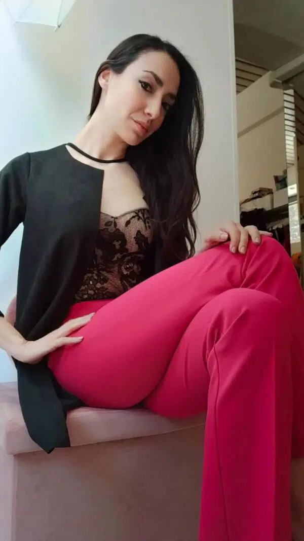 Pantalone a zampina con elastico in vita Art. Vita