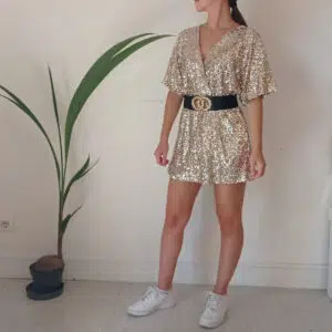 Mini abito con pantaloncino in paillettes Art. Brio