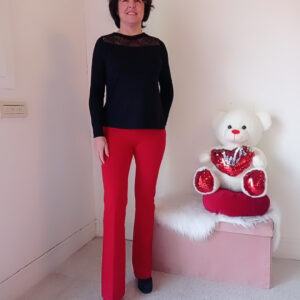 Pantalone a zampina con elastico in vita Art. Vita