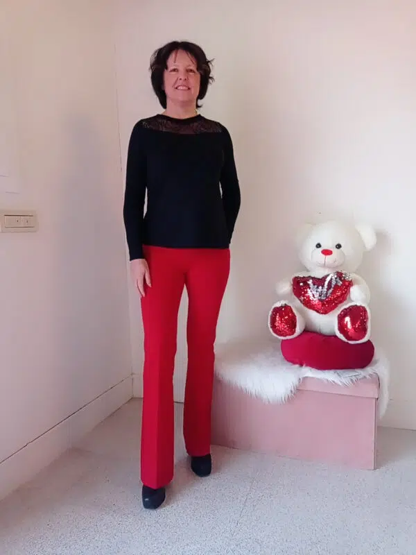 Pantalone a zampina con elastico in vita Art. Vita