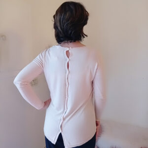 Cardigan in viscosa rosa con allacciatura posteriore - Perfetto per la primavera estate
