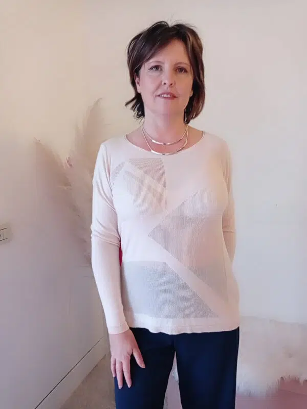 Cardigan in viscosa rosa con allacciatura posteriore - Perfetto per la primavera estate