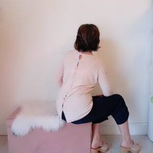 Cardigan in viscosa rosa con allacciatura posteriore - Perfetto per la primavera estate