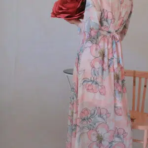 Abito elegante fiori di pesco