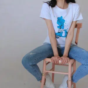 T shirt con strass Art. Un cuore in Vespa