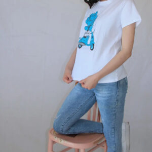 T shirt con strass Art. Un cuore in Vespa