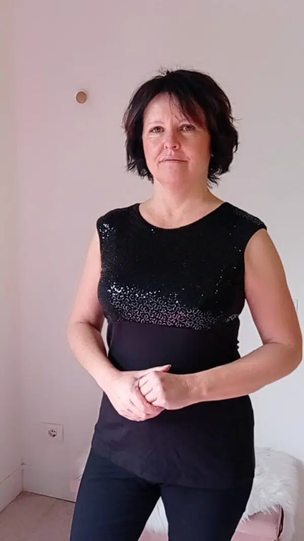 Blusa maglia con paillettes Art.Super