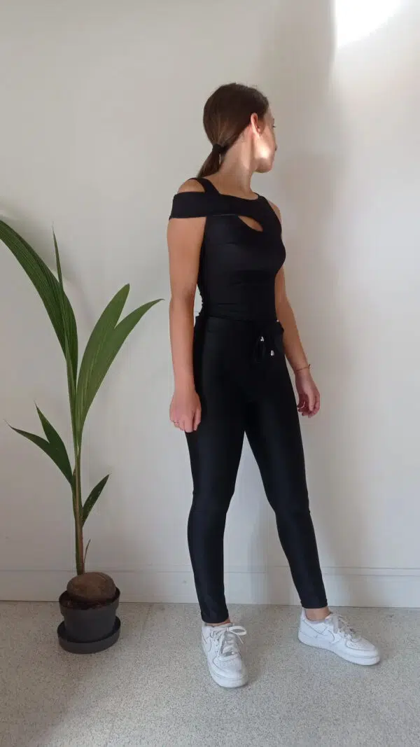 Leggins lucido con elastico in vita Art. Liquid