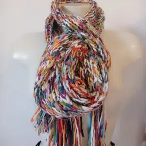 Sciarpa Multicolore con Frange - Stile Boho Chic Lunga 220 cm | La Strega di Biancaneve Arezzo