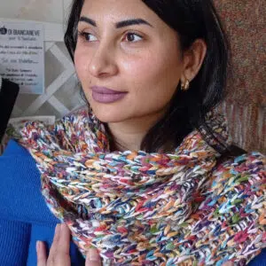 Sciarpa Multicolore con Frange - Stile Boho Chic Lunga 220 cm | La Strega di Biancaneve Arezzo