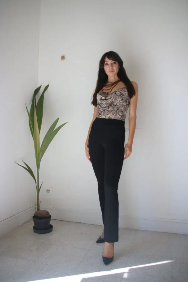 Body animalier in viscosa Art. Macchia