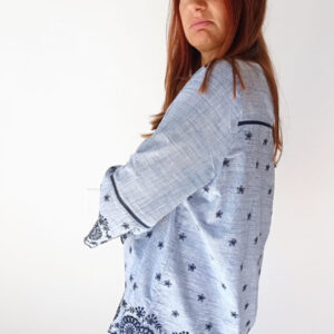 Blusa in cotone macramè Art. Bolle