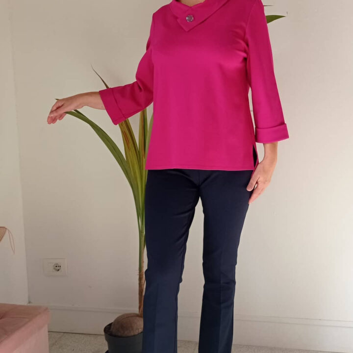 Maglia collo bon ton Art. Rosa