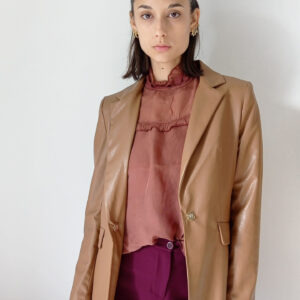 Giacca Ecopelle Stella McQueen Art. Viola - L'Essenza dell'Autunno in Stile Nocciola
