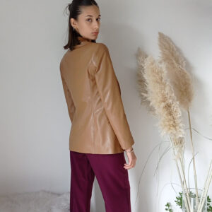 Giacca Ecopelle Stella McQueen Art. Viola - L'Essenza dell'Autunno in Stile Nocciola