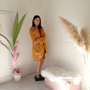 Cappotto in Pelliccia Ecologica Ocra - Caldo e Fashion by Stella McQueen