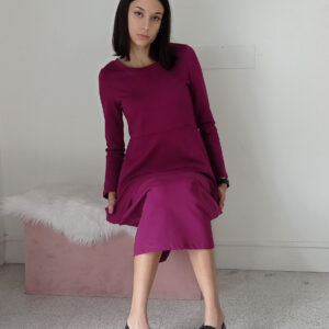 Abito Magenta in Punto Milano Viscosa - Eleganza Quotidiana e Versatilità