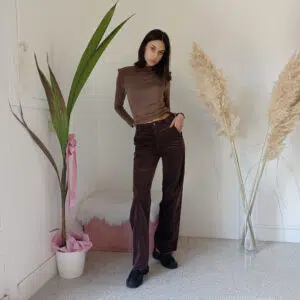 Pantalone Palazzo in Velluto a Coste Armonia - Eleganza Poliedrica per Ogni Occasione