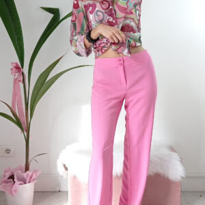 Camicia in crepe con fantasia geometrica anni '70 - Carla