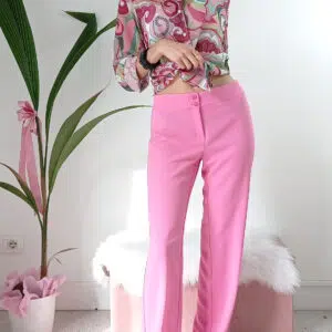 Camicia in crepe con fantasia geometrica anni '70 - Carla