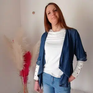 Spolverino da donna in tessuto chambray Art. Leonarda