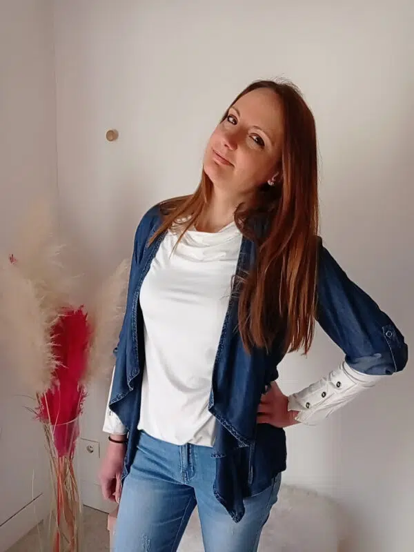 Spolverino da donna in tessuto chambray Art. Leonarda