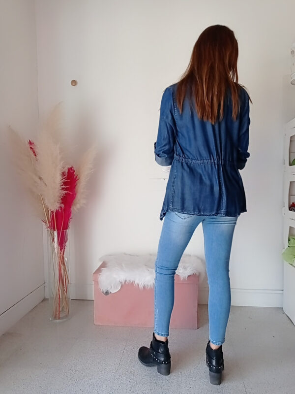 Spolverino da donna in tessuto chambray Art. Leonarda