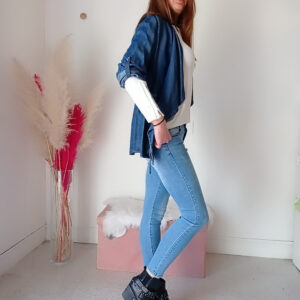 Spolverino da donna in tessuto chambray Art. Leonarda