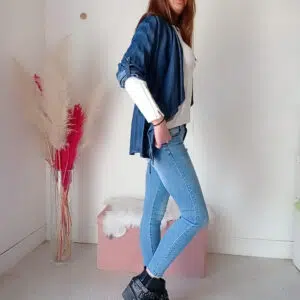Spolverino da donna in tessuto chambray Art. Leonarda