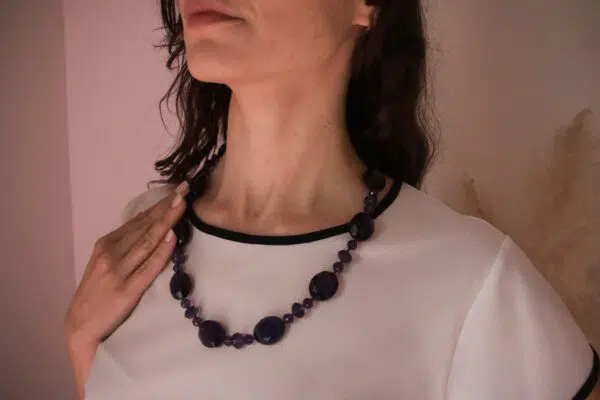 Collana Girocollo in Polvere di Ametista