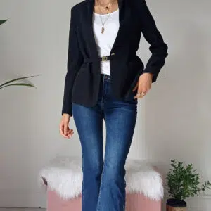 Giacca Nera Elegante - Versatile per Outfit Formali e Casual
