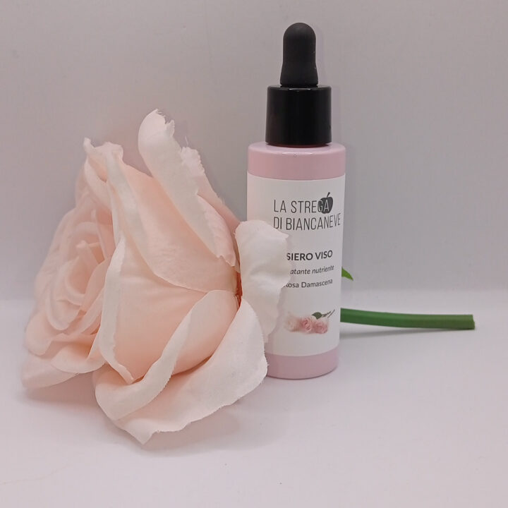 Siero Viso Rivitalizzante alla Rosa Damascena - 30ml - Idratante e Illuminante