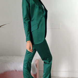 Giacca Elegante in Raso Verde - Stile Unico per Taglie S, M, L