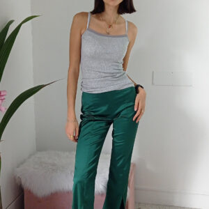 Pantalone verde Dior con spacchetti eleganti