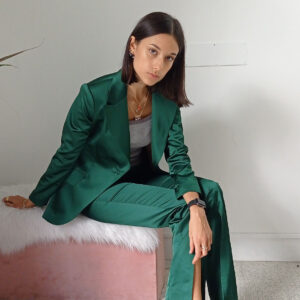 Completo giacca e pantalone verde Dior