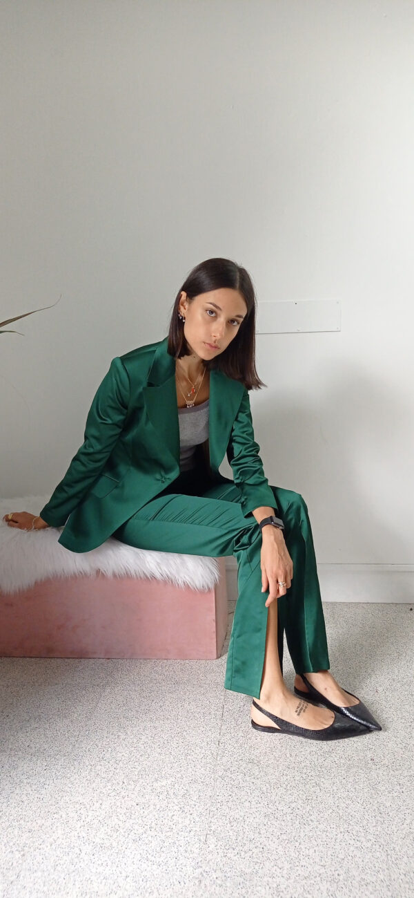 Completo giacca e pantalone verde Dior
