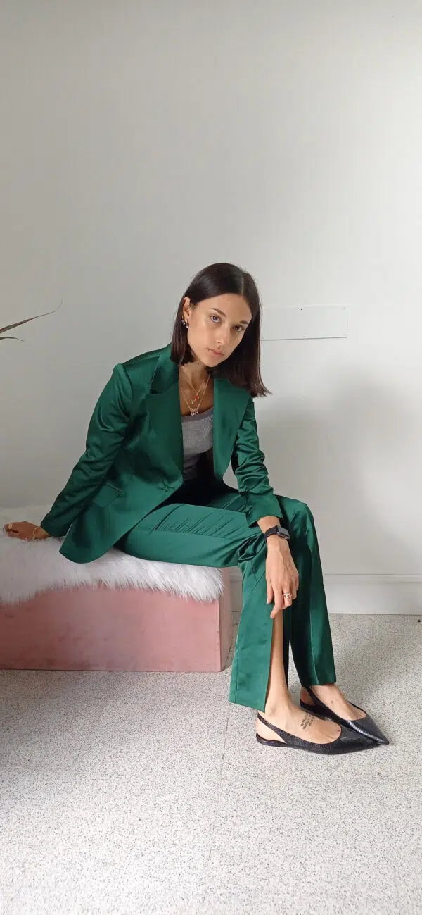 Completo giacca e pantalone verde Dior