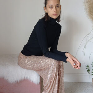 Pantaloni a Palazzo in Paillettes - Disponibili in 3 Colori, Taglia Unica per una Vestibilità Perfetta