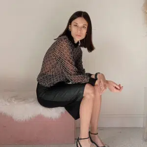 Blusa Elegante Bianco e Nero con Tocco di Lurex - Leggerezza e Stile dalla S alla XXL