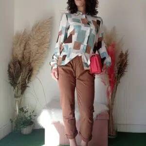 Pantaloni Morbidi a Sigaretta in Cotone - Stile Elegante per Primavera/Estate - Disponibili in Marrone Bruciato, Nero e Bianco