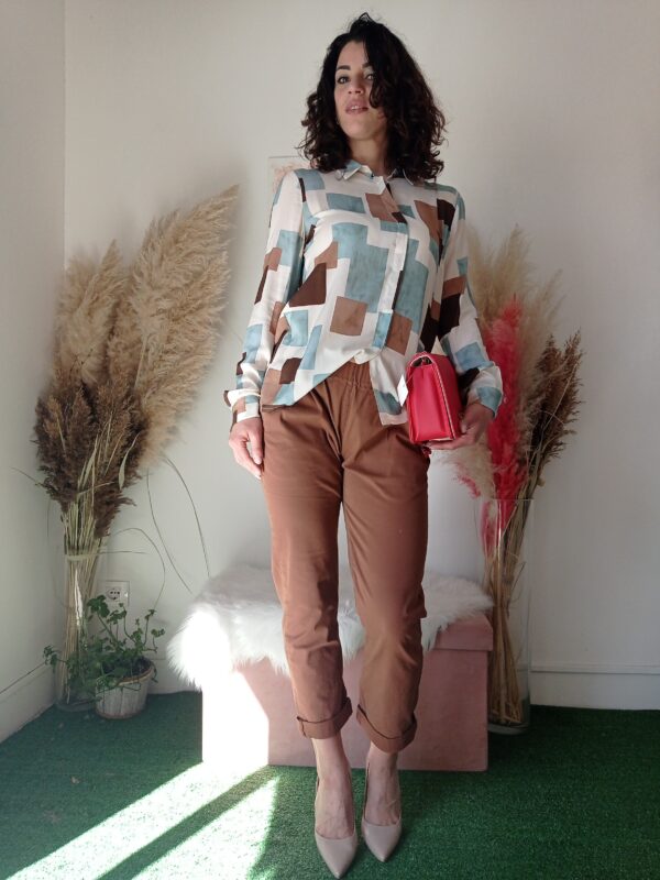 Pantaloni Morbidi a Sigaretta in Cotone - Stile Elegante per Primavera/Estate - Disponibili in Marrone Bruciato, Nero e Bianco
