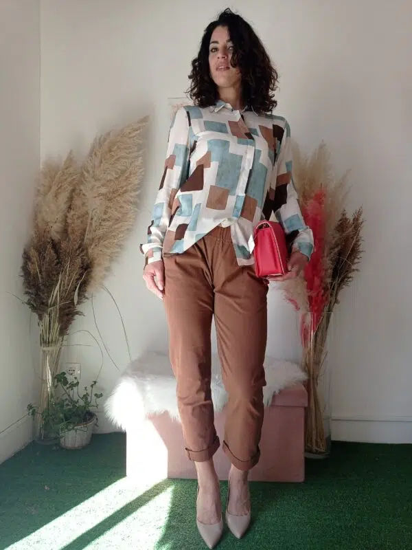 Pantaloni Morbidi a Sigaretta in Cotone - Stile Elegante per Primavera/Estate - Disponibili in Marrone Bruciato, Nero e Bianco