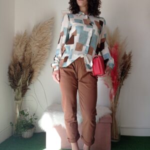 Pantaloni Morbidi a Sigaretta in Cotone - Stile Elegante per Primavera/Estate - Disponibili in Marrone Bruciato, Nero e Bianco