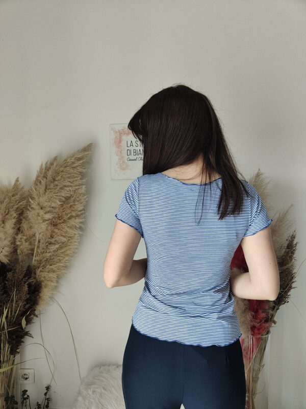 Maglietta a Righe Marinare da Donna - Disponibile in Rosso e Blu, Taglie S, M, L, XL