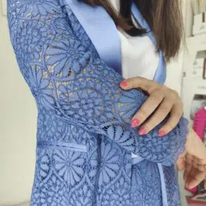 Giacca in Pizzo pervinca - Eleganza e Raffinatezza per Ogni Occasione (Taglie 40-48)