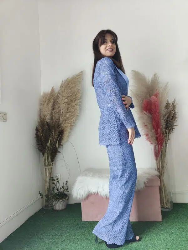 Pantaloni in Pizzo pervinca - Stile e Comfort per Ogni Occasione (Taglie 40-48)