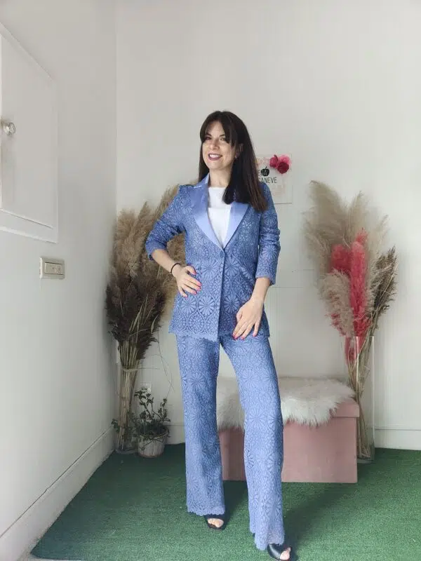 Pantaloni in Pizzo pervinca - Stile e Comfort per Ogni Occasione (Taglie 40-48)